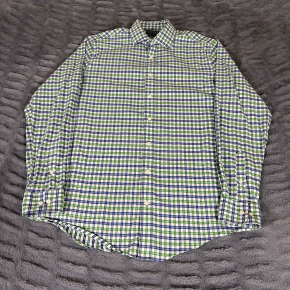 Lauren Ralph Lauren Other - Lauren Ralph Lauren Tall Fit Performance Stretch Plaid Dress Shirt 16.5 36/37